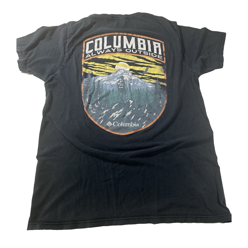 Columbia .Sportswear Graphic T-shirt Always Outside Sz M Gorpcore Hiking Outdoor